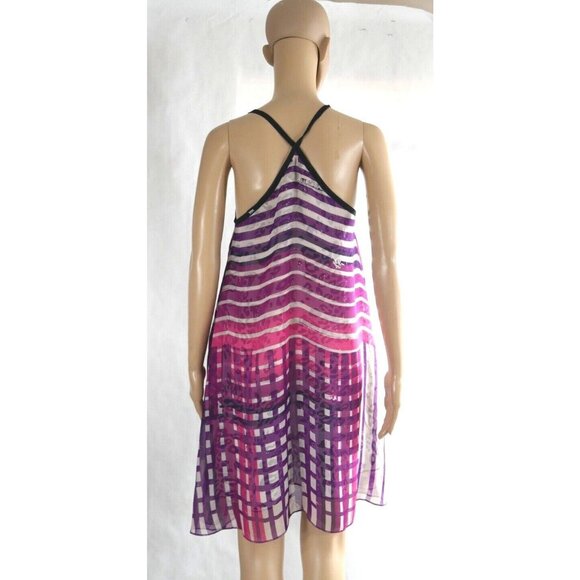 Vans Womens Reversible Semi Sheer Sleeveless Tunic Top Womens Medium - Picture 5 of 12